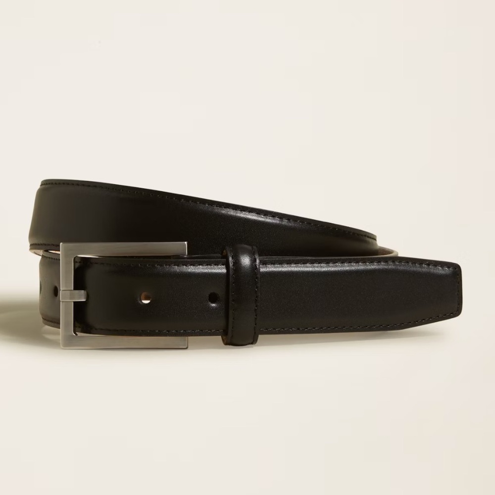 NWT Italic Enzo Italian Square Buckle Napa Leather Belt Size 38